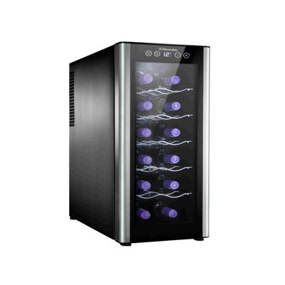 Adega de Vinho Climatizada Electrolux 12 garrafas Uma Porta Acabamento em Alumínio (ACB12) Bivolt