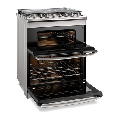 Fogão 5 bocas Electrolux Cinza Experience 2 Fornos, PerfectCook360 e Tripla Chama (FE5DC) 127V