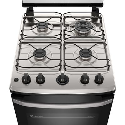 Fogão 4 bocas Electrolux Cinza Efficient Mesa Inox, PerfectCook e VaporBake® (FE4IG) Bivolt