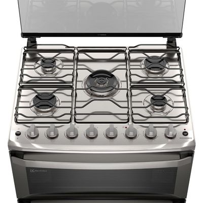 Fogão 5 bocas Electrolux Cinza Experience 2 Fornos, PerfectCook360 e Tripla Chama (FE5DC) 127V