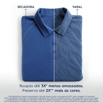 Secadora de roupas de parede e piso Electrolux 11Kg Branca Premium Care com Timer Control (SVB11) 127V