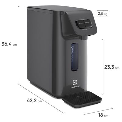 Purificador Electrolux Eletrônico Compacto Efficient Painel Mecânico Bivolt Cinza (PE15X) Bivolt