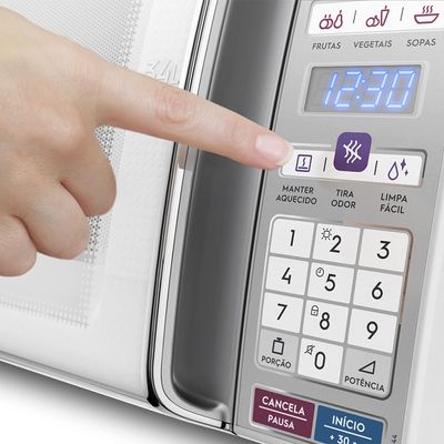 Micro-ondas Electrolux 34L Branco com Função Tira Odor e Manter Aquecido (MEO44) 127V