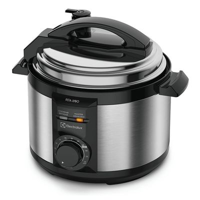 Panela de Pressão Elétrica Electrolux por Rita Lobo 3L Preta Efficient c/ Timer (PCE15) 127V