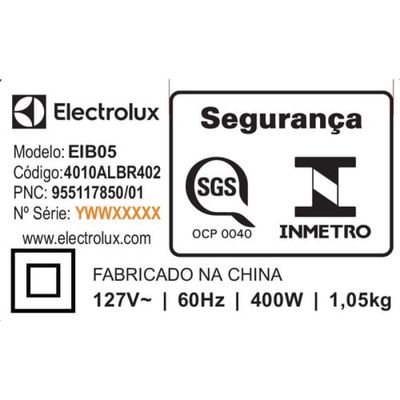 Mixer Electrolux Preto 400W com Tecnologia TruFlow (EIB05) 127V