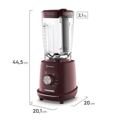 Liquidificador Electrolux 1500W 3.2L Efficient Tri Force 15 Velocidades Vermelho (EBL1510) 127V