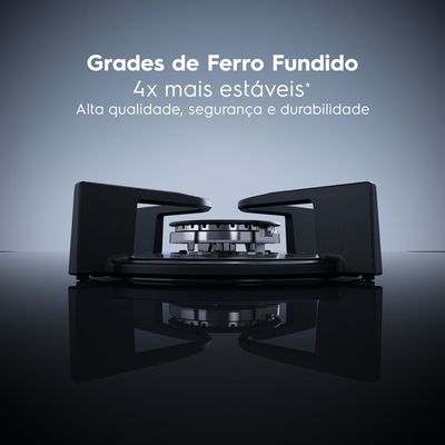 Cooktop 5 Bocas a Gás Electrolux Mesa Vidro Experience ChamaPrecisa e Multi Chama (KE5GC) Bivolt