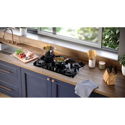 Cooktop 5 Bocas a Gás Electrolux Mesa Vidro Experience ChamaPrecisa e Multi Chama (KE5GC) Bivolt