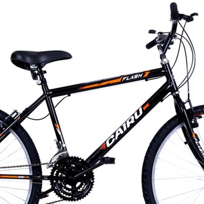 Bicicleta  ARO26 21M. MASC. F.fio FLASH Cairu - 320835  Preto / Laranja