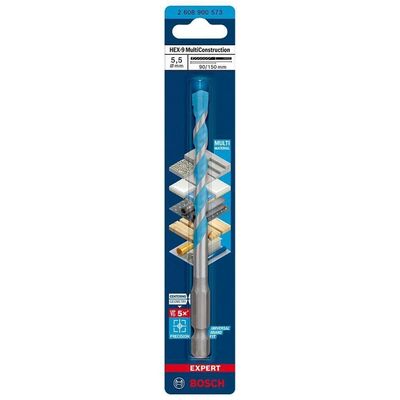 Brocas Multiconstrução, Mecha Multimaterial Hex9 5.5mm 90-150mm 2608900573000 Bosch Broca Multi