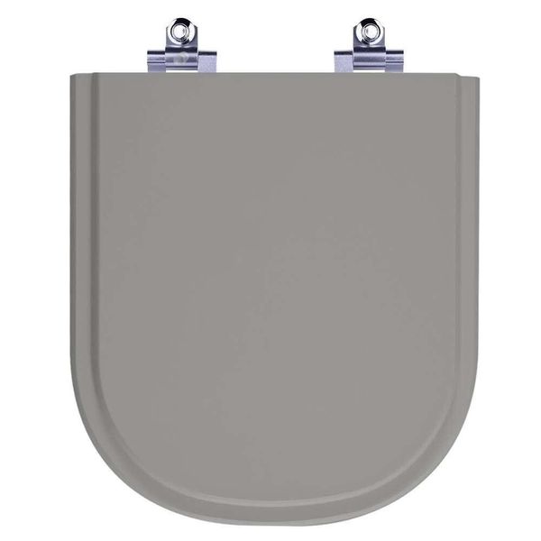 Assento Sanitário Laqueado Soft Close Vogue Plus Cinza Vip (cinza Escuro) Para Vaso Deca
