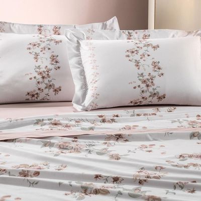 Jogo De Cama Solteiro King 4 Peças Altenburg Algodão Lux 200 Fios Liliflora