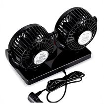 Mini Ventilador Duplo Automotivo Ajustável Painel Carro laranja