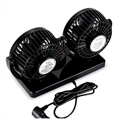 Mini Ventilador Duplo Automotivo Ajustável Painel Carro laranja