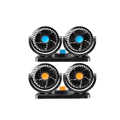 Mini Ventilador Duplo Automotivo Ajustável Painel Carro laranja