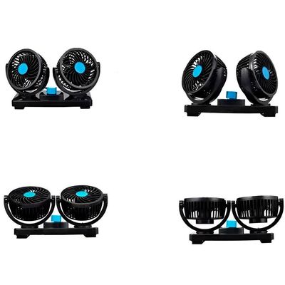 Mini Ventilador Duplo Automotivo Ajustável Painel Carro laranja