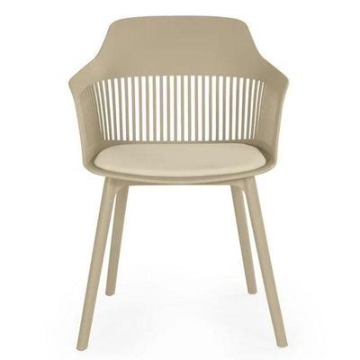 Conjunto De Jantar Mesa Leda 100cm Preto + 4 Cadeiras Marcela, Moderna E Confortavel - Nude