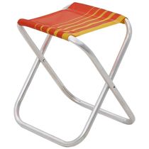 Banqueta De Praia Tramontina Fiji Em Alumínio Com Assento Laranja E Amarelo 92900301