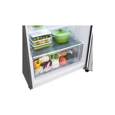 Geladeira LG Frost Free Inverter 395L Duplex Cor Inox Look (GN-B392PLM) 110V