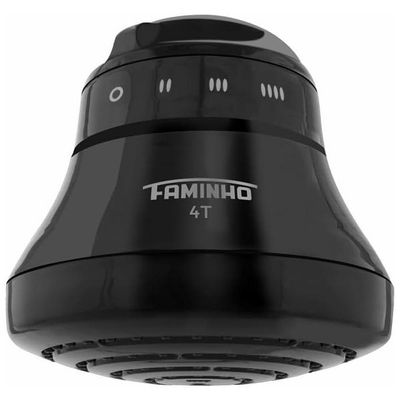 Ducha Faminho de 4 Temperaturas com Cano Preto de 30cm 220 Volts 6800 Watts 00242152 Fame Ducha