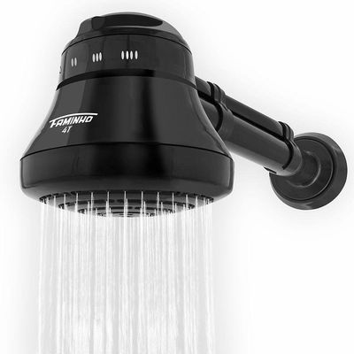 Ducha Faminho de 4 Temperaturas com Cano Preto de 30cm 220 Volts 6800 Watts 00242152 Fame Ducha