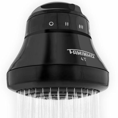 Ducha Faminho de 4 Temperaturas com Cano Preto de 30cm 220 Volts 6800 Watts 00242152 Fame Ducha