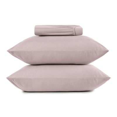 Jogo De Cama Casal 3 Peças Altenburg Malha Fio Penteado Rosê Natural