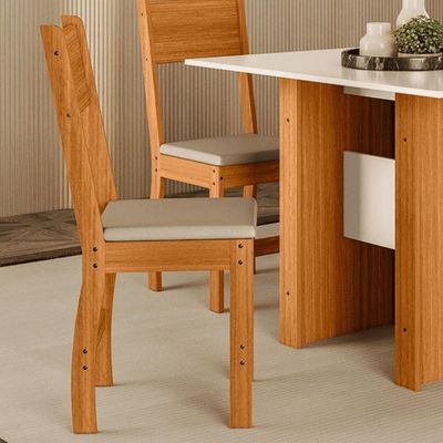 Kit 2 Cadeiras Estofadas Para Mesa Sala De Jantar Reforçada