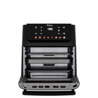 Fritadeira Elétrica Air Fryer Philco Oven PAF11B 11L Porta Removível - Preta Preto / 110