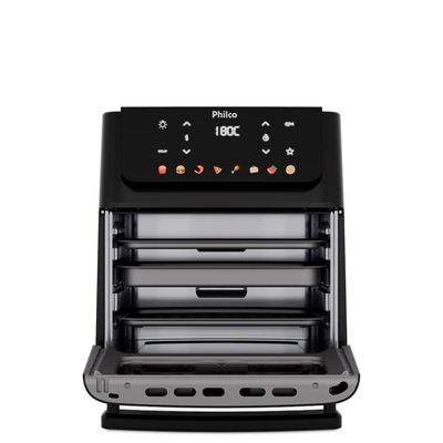 Fritadeira Elétrica Air Fryer Philco Oven PAF11B 11L Porta Removível - Preta Preto / 220