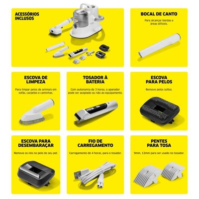 Aspirador de Pelos e Tosador Pet Clean Kärcher 110-127V