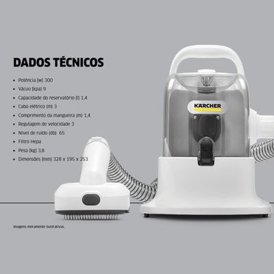 Aspirador de Pelos e Tosador Pet Clean Kärcher 220V