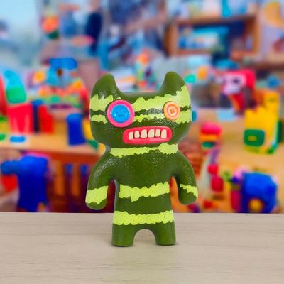 Mini Boneco Fuggler 6cm - Indecisive Monster Verde