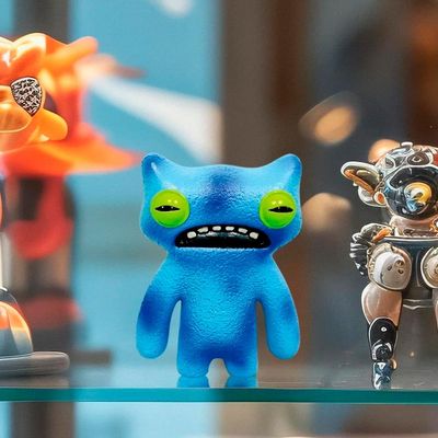 Mini Boneco Fuggler 6cm - Wide Eyed Weirdo Azul