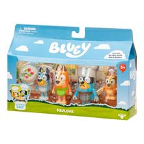 Kit com 4 Bonecos Colecionáveis 6cm Bluey - Pavlova