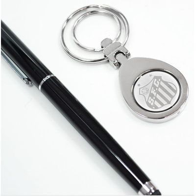 Jogo Caneta Touchscreen Com Chaveiro Santos