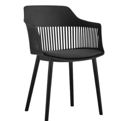 Conjunto de Jantar Mesa Eiffel 90cm+4 Cadeiras Marcela Preta