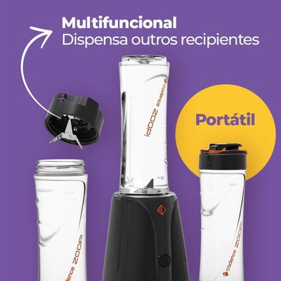 Blender Cadence Zoo Contrast BLD701 600W 2 Jarras BPA Free Desmontável Preto / 110