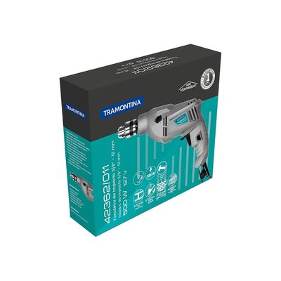 Furadeira de Impacto Tramontina 3/8” - 500W Cinza / 110