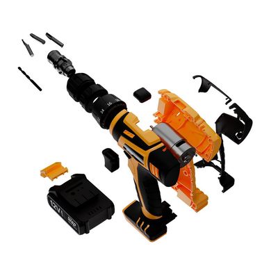 Parafusadeira e Furadeira à Bateria WAP 12V Kit 13 Acessórios Bivolt - BPF-12K3 Preto/Amarelo / Bivolt