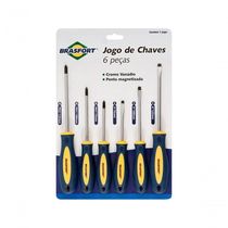 Jogo De Chaves De Fenda-philips Com 6 Peças Brasfort