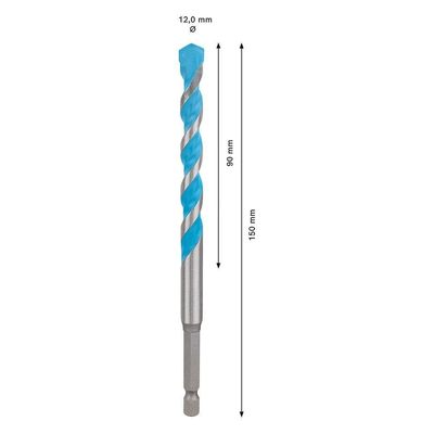 Broca Multiconstruction Hex9 12x90x150mm 260890058300 Bosch Broca Multiconstruction Hex9 12x90