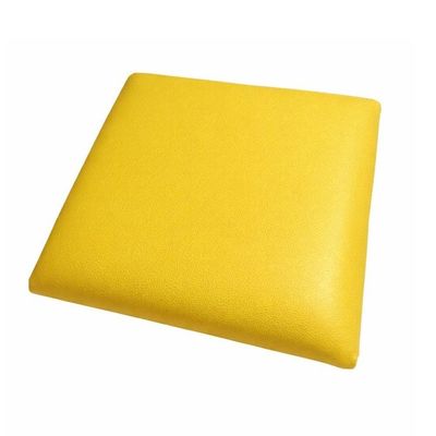 Assento Banco Cadeira Banqueta Quadrado 30x30cm Estofado amarelo