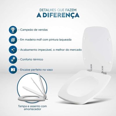 Assento Sanitário Soft Close Valentina Verde Claro Para Vaso Santamarina