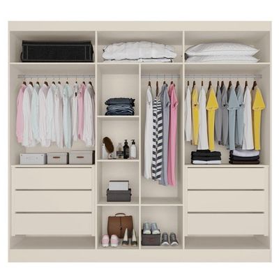 Guarda Roupa 6 Portas 6 Gavetas - Oslo-off White - Made Marcs