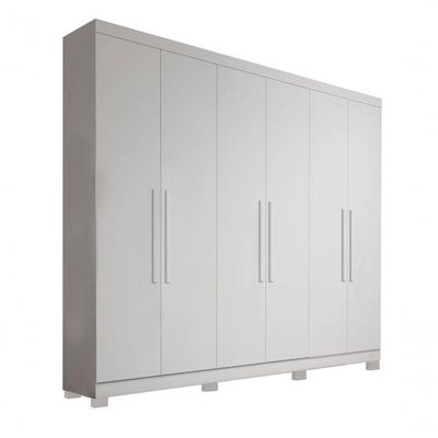 Guarda-roupa 6 Portas 2 Gav- Sergipe-branco - Bianchi
