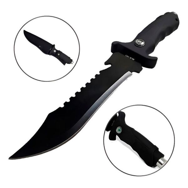 Faca Esportiva 29cm Com Bússola Integrada E Estojo – Lâmina Em Aço Inox