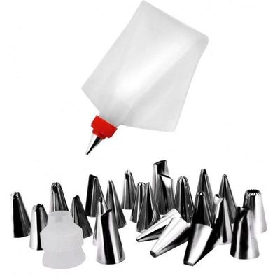 Saco De Confeitar Reutilizável Prime Com 31 Bicos Em Aço Inox - Tuut