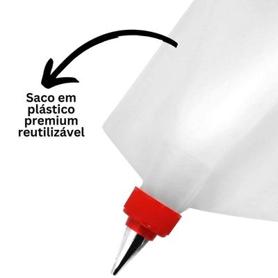 Saco De Confeitar Reutilizável Prime Com 31 Bicos Em Aço Inox - Tuut