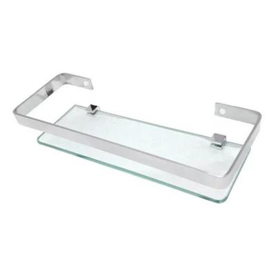 Suporte Porta Shampoo 10x35 Cm Prateleira De Vidro